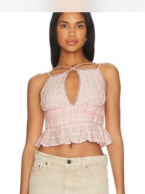 Tularosa Julianna Top in Blush Pink Stripe Size M